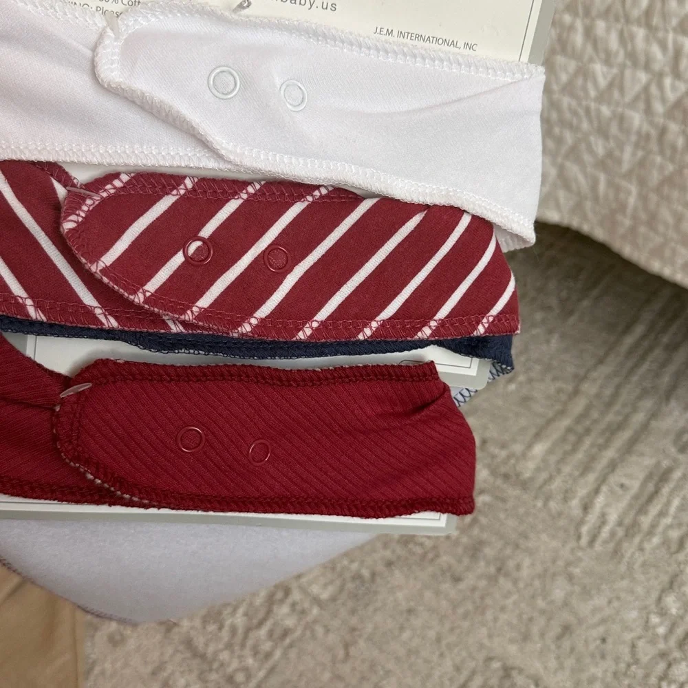 NWT Red & Navy Bandana Bibs - 4 Pack